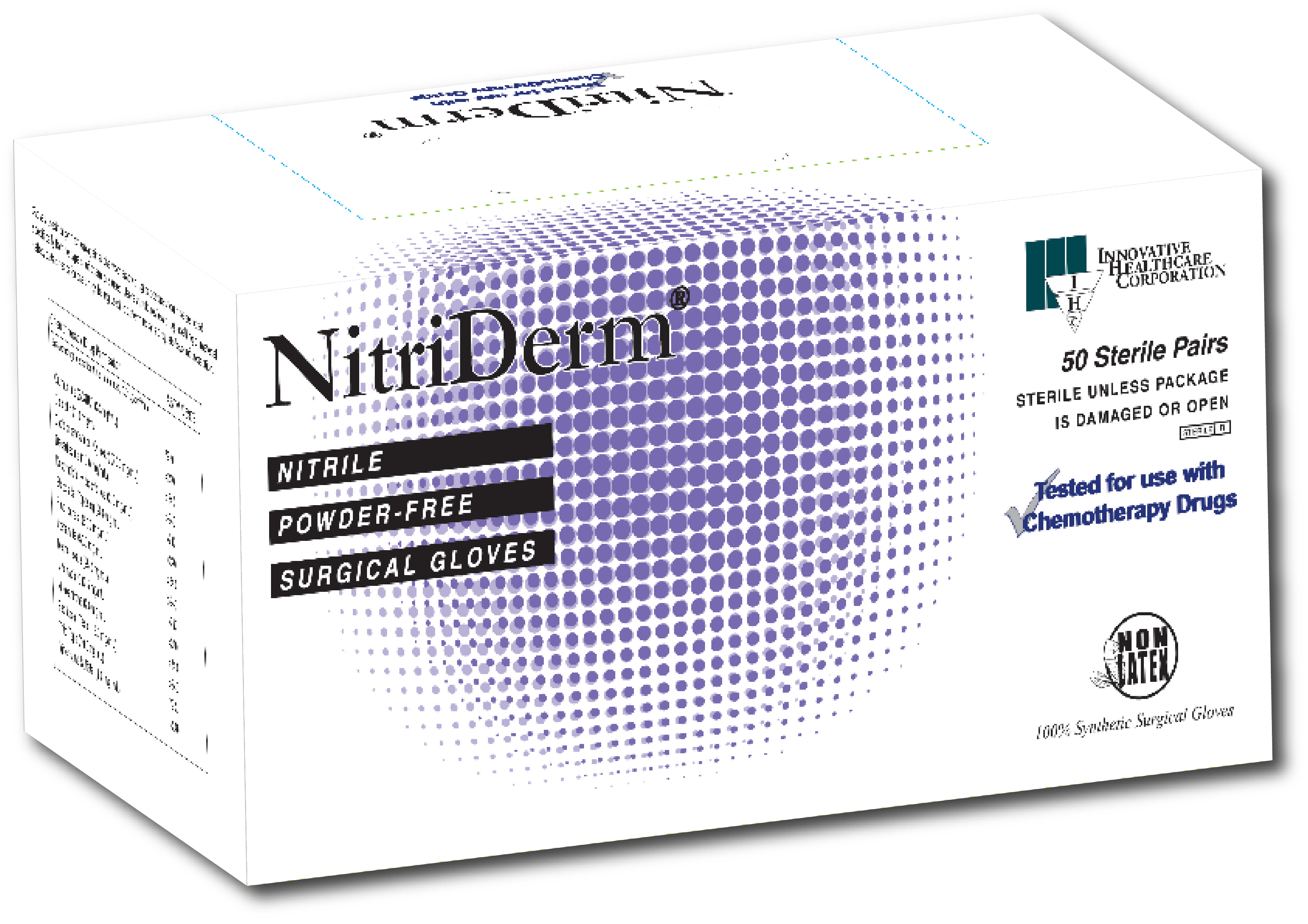 Gloves Surgical Nitrile P-F NitriDerm® Size 7.5  .. .  .  